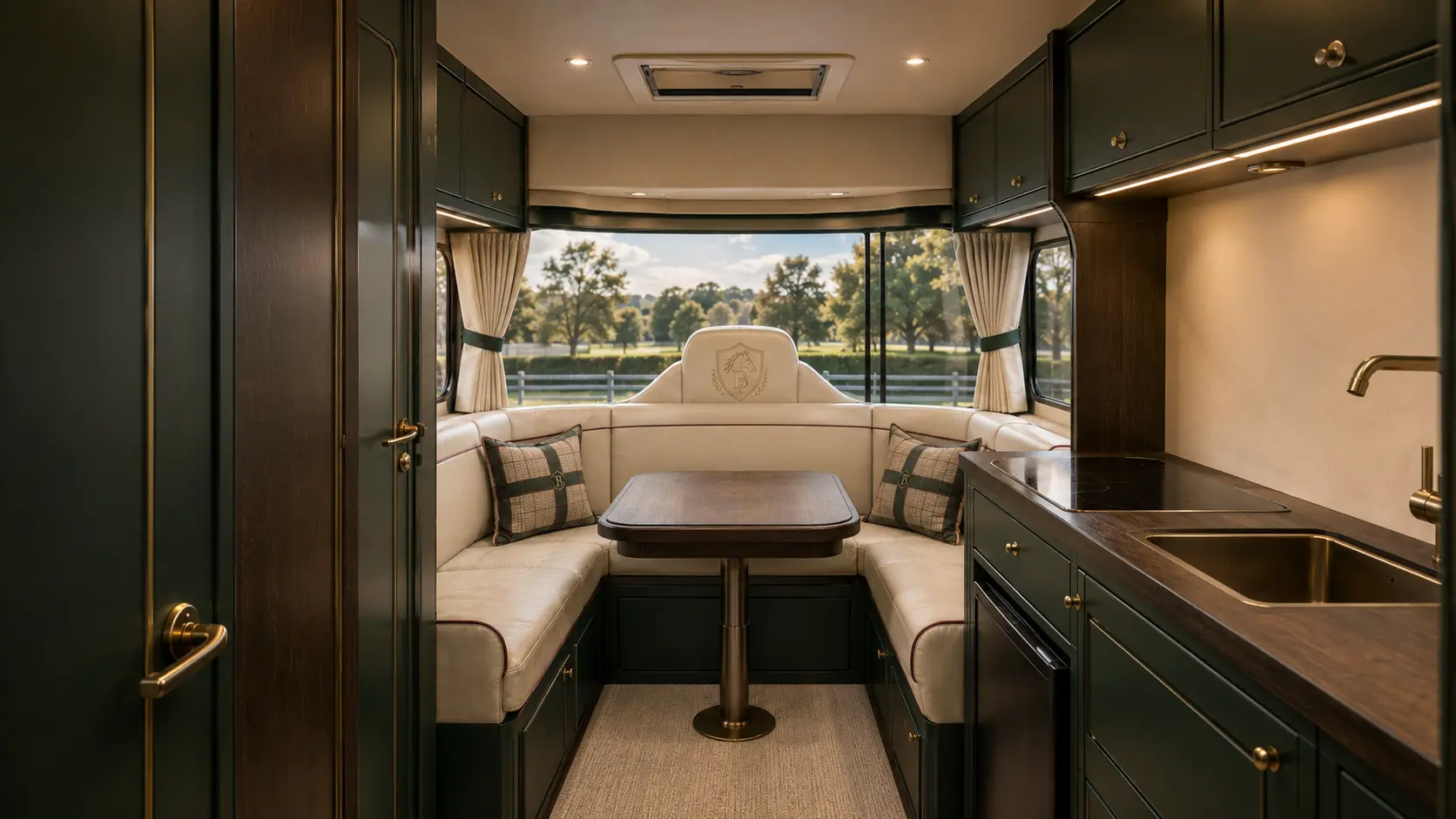 Compact Bertoni owner cabin inside Goodwood Grand Touring