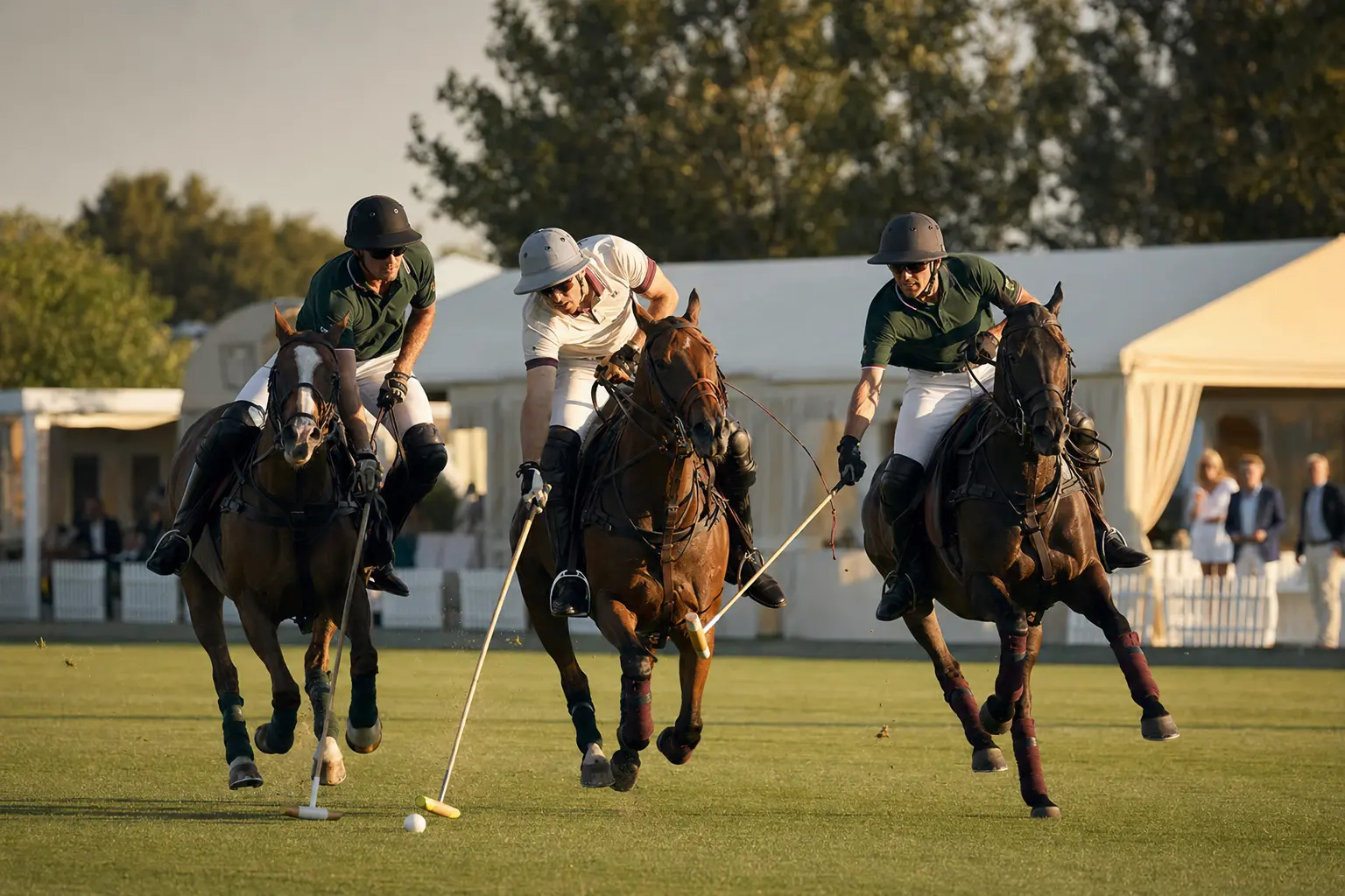 Polo players on the field